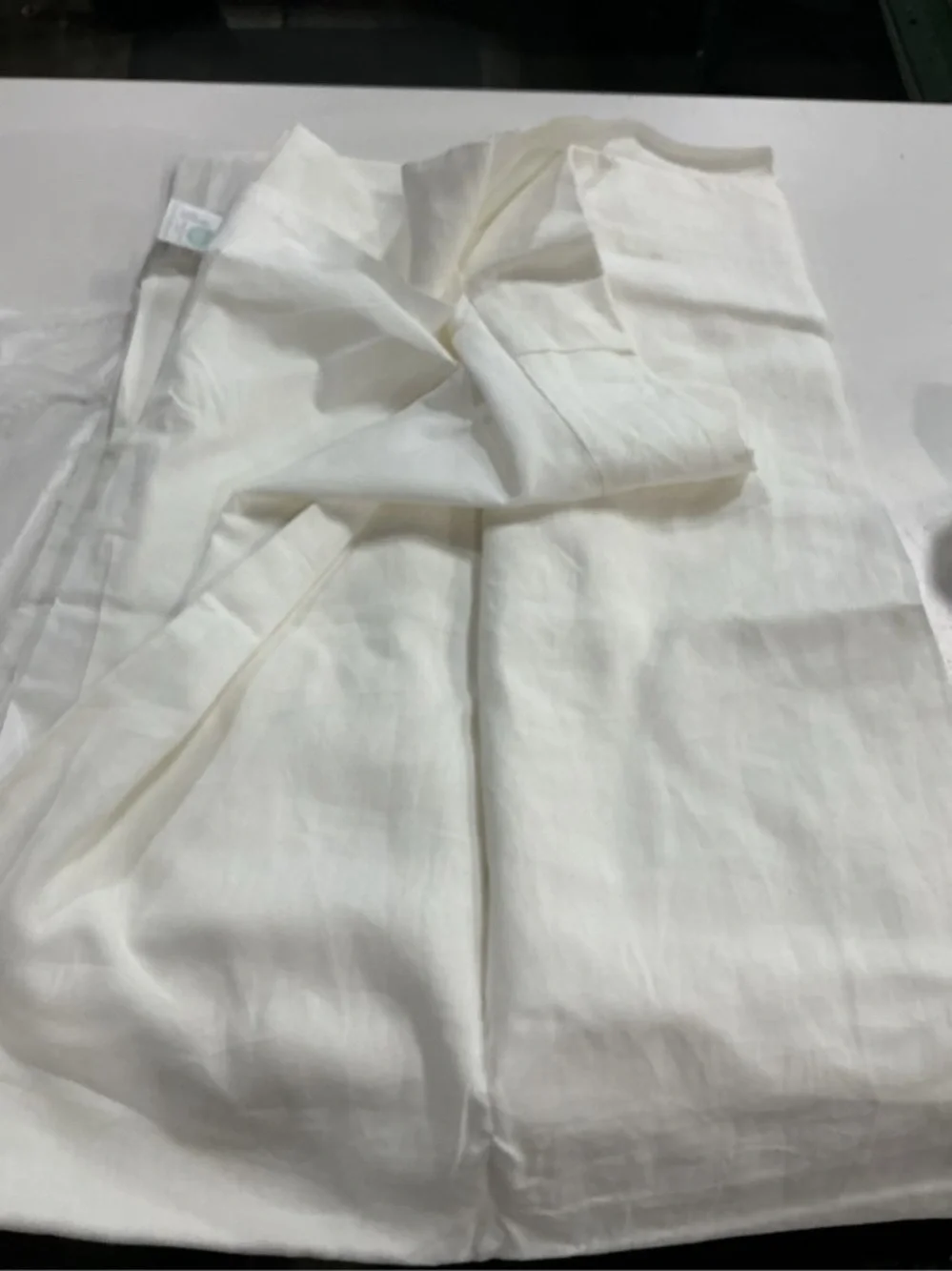 Quince European Linen Curtain 48 in x 120 in White - NWOT 1 panel